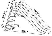 Tobogani za otroke - Tobogan z vodometom Funny Slide Green Toboggan Smoby 2 metrski dvoji dvojno trpežno ogrodje z UV filtrom od 24 mes_0