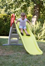 Skluzavky pro děti - Skluzavka s vodotryskem Funny Slide Green Toboggan Smoby 2metrová dvojitá pevná konstrukce s UV filtrem od 24 měsíců_4