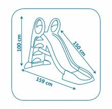 Kerti játszóházak csúszdával - Szett házikó Kertész Neo Floralie Smoby konyhával és csúszda Toboggan KS közepes 1,5 m_6