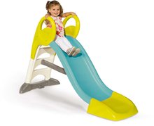 Tobogani za otroke - Tobogan srednji GM Slide Blue Smoby drsna površina 150 cm z vodno igro in protizdrsnimi stopničkami UV filter od 24 mes_0