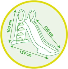 Tobogani za otroke - Tobogan srednji GM Slide Blue Smoby drsna površina 150 cm z vodno igro in protizdrsnimi stopničkami UV filter od 24 mes_3