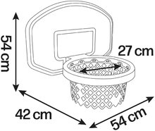 Příslušenství ke skluzavkám - Basketbalový kôš na šmykľavky a stenu Basketball Hoop 3v1 Smoby s loptou a háčikmi na uchytenie a UV filtrom od 3 rokov SM820700_8
