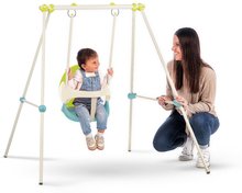 Case per bambini con altalena - Set casetta degli Amici ecologica in colori naturali e altalena 120 cm Baby Swing Friends Evo Playhouse Green Smoby espandibile_1