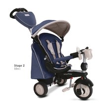 Tricikli za djecu od 10 mjeseci - Trojkolka Recliner Infinity Blue 5v1 smaTrike TouchSteering ovládanie a polohovateľná opierka modro-šedá od 10-36 mesiacov ST _1