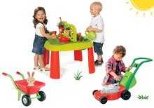 Dětský záhradní nábytek sety - Set stůl Zahradník De Jardinage 2v1 Smoby dvoudílný se zahrádkou a sekačka a kolečko se dvěma koly_13