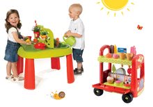 Dětský záhradní nábytek sety - Set stůl Zahradník De Jardinage 2v1 Smoby dvoudílný se zahrádkou a vozík se zmrzlinou a hamburgery od 24 měsíců_20