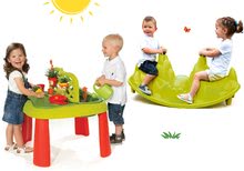 Dětský záhradní nábytek sety - Set stůl Zahradník De Jardinage 2v1 Smoby dvoudílný se zahrádkou a vozík se zmrzlinou a hamburgery od 24 měsíců_15