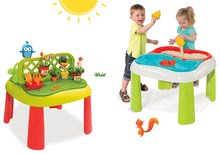Detský záhradný nábytok sety - Set stôl Záhradník De Jardinage 2v1 Smoby dvojdielny so záhradkou a domček Lovely a vozík s náradím_15
