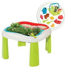 Dětský záhradní nábytek sety - Set stůl Zahradník De Jardinage 2v1 Smoby dvoudílný se zahrádkou a piknik stolek se dvěma židlemi KidChair_24