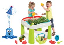 Otroško vrtno pohištvo kompleti - Komplet miza Vrtnar De Jardinage 2v1 Smoby dvodelni z vrtičkom in vodna igra hobotnica Aqua Nauti od 24 mes_12