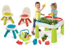 Zestawy mebli ogrodowych dla dzieci - Stół ogrodnika De Jardinage 2w1 Smoby Dwuczęściowy z ogródkiem i stolikiem piknikowym z dwoma krzesłami KidChair_30
