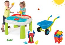 Seturi mobilier grădină pentru copii - Set masă Apă&Nisip 2in1 Smoby şi roabă cu set de găleată de la 18 luni_12
