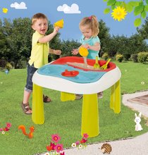 Peskovniki za otroke - Vrtna miza peskovnik z vodno igro Water&Sand Smoby s pokrovom in ladjica z modelčki od 18 mes_2