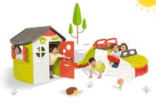 Preliezačky sety -  NA PREKLAD - Set de carrito de aventuras Adventure Car Smoby Con so šmykľavkou dlhou 150 cm y domček Neo Jura Lodge od 24 mes_26