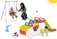 Prolézačky sety - Set prolézačka Adventure Car se skluzavkou Smoby a houpačka s kovovou konstrukcí výška 120 cm od 24 měsíců_13