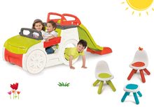 Klettergerüste Sets - Kletterset Adventure Car Smoby mit Rutsche 150 cm lang und Tisch Picknick mit zwei Stühlen KidChair Red ab 24 Monaten_23