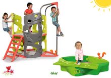 Preliezačky sety - Set preliezačka Multiactivity Climbing Tower Smoby na šplhanie so šmykľavkou a pieskovisko Sandy s krytom od 24 mes_13