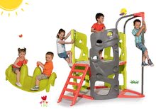 Prolézačky pro děti - Set prolézačka Multiactivity Climbing Tower Smoby s 3 lezeckými stěnami skluzavkou a dárek oboustranná houpačka Pes od 24 měsíců_13