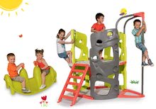 Plezala za otroke - Komplet plezalo Multiactivity Climbing Tower Smoby s 3 plezalnimi stenami in toboganom in darilo dvostranska gugalnica Pes od 24 mes_12