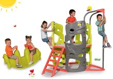 Cățărătoare pentru copii - Set centru de căţărat Multiactivity Climbing Tower Smoby cu 3 pereți de căţărat, tobogan și cadou, balansoar cu două părți Cățel de la 24 luni_12