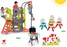 Preliezačky sety - Set preliezačka Multiactivity Climbing Tower Smoby na šplhanie so šmykľavkou a 3 stoličky so stolčekom a grilom od 24 mes_41