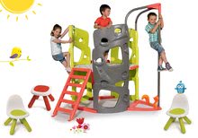 Plezala kompleti - Komplet plezalo Multi-Activity Tower Smoby s plezalnimi stenami in toboganom in 2 stolčka in mizica KidChair od 24 mes_23