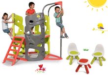 Klettergerüste Sets - Kletterset Multiactivity Climbing Tower Smoby zum Klettern mit Rutsche und 2 Stühlen und einem KidTable-Stuhl ab 24 Monaten_24