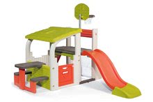 Hrací centra - Set hrací centrum Fun Center Smoby se skluzavkou dlouhou 150 cm, domeček Jura Lodge od 24 měsíců_11