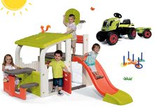Place zabaw - Centrum zabaw Fun Center Smoby z dźwignią o długości 150 cm, traktorem Farmer XL i kołami do rzucania od 24 miesięcy_28
