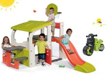 Place zabaw - Zestaw centrum zabaw Fun Center Smoby ze zjeżdżalnią o długości 150 cm i odpychacz Racing Bike od 24 m-ca_22