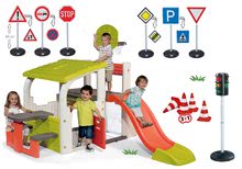 Hracie centrá - Set hracie centrum Fun Center Smoby so šmykľavkou dlhou 150 cm automatický semafor a cestné kužele od 24 mes_25