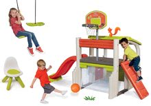 Hracie centrá - Set hracie centrum Fun Center Smoby so šmykľavkou 150 cm, hojdačka a stolička KidChair_40
