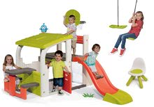 Játszócenterek - Szett játszóközpont Fun Center Smoby 150 cm hosszú csúszdával, lengőhinta és kisszék KidChair_41