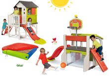 Centri di gioco - Set centro giochi divertimento  Fun Center Smoby con scivolo 150 cm casa su pilastri con sabbiera dai 24 mesi_50