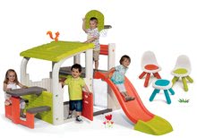 Hrací centra - Set hrací centrum Fun Center se skluzavkou Smoby dlouhou 150 cm, Piknik stolek, dvě židle KidChair Red od 24 měsíců_34