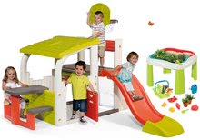 Hracie centrá - Set hracie centrum Fun Center Smoby so šmykľavkou dlhou 150 cm a stôl Záhradník De Jardinage 2v1_21