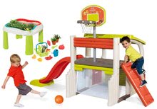 Spielzentren - Spielcenter-Set Fun Center Smoby mit einer 150 cm langen Rutsche und dem Tisch Gärtner De Jardinage 2in1_12