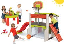 Centri di gioco - Set centro giochi divertimento  Fun Center Smoby con scivolo lungo 150 cm e tavolo Giardiniere De Jardinage 2in1_25