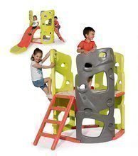 Klettergerüste Sets - Kletterset Multiactivity Climbing Tower Smoby mit 3 Kletterwänden mit Rutsche und Haus der Freunde mit Vorgarten und Küche ab 24 Monaten_0