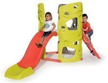 Klettergerüste Sets - Kletterset Multiactivity Climbing Tower Smoby mit 3 Kletterwänden mit Rutsche und Haus der Freunde mit Vorgarten und Küche ab 24 Monaten_3