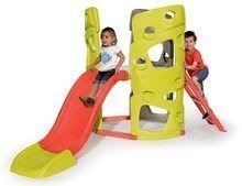 Preliezačky sety - Set preliezačka Multiactivity Climbing Tower Smoby s 3 lezeckými stenami so šmykľavkou a pieskovisko Motýľ s vodotryskom 2*95 litrov od 24 mes_2