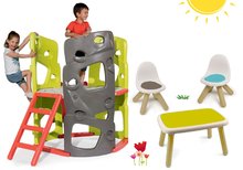 Preliezačky sety - Set preliezačka Multiactivity Climbing Tower na šplhanie so šmykľavkou Smoby a stôl s dvoma stoličkami_24