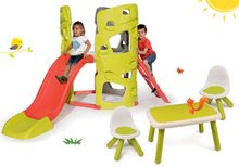 Mászóka szettek - Szett mászóközpont Multiactivity Climbing Tower Smoby mászófallal és csúszdával és 2 kisszék és asztalka KidChair 24 hó-tól_25