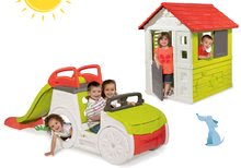 Preliezačky sety - Set preliezačka Adventure Car Smoby so šmykľavkou dlhou 150 cm a domček Nature od 24 mes_15