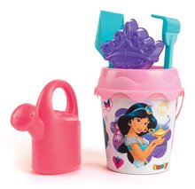 Samokolnice za pesek - Otroški voziček za vlečenje Disney Princess Smoby z vedro setom za pesek rožnati (vedro višine 17 cm) od 18 mes_1