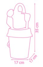 Vedierka do piesku - Vedro set Disney Princess Garnished Bucket Box Smoby s krhlou 17 cm výška od 18 mes_0