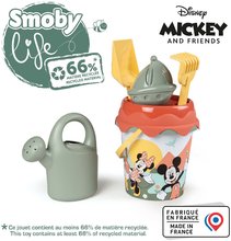 Sandeimer  - Eimer Set ökologisch Mickey Garnished Bucket Green Smoby mit Gießkanne 17 cm hoch 100 % recycelbar ab 18 Monaten_2