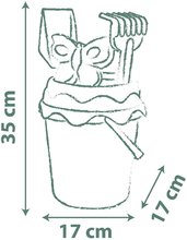 Kbelíky do písku - Kbelík set ekologický Mickey Garnished Bucket Green Smoby s konvičkou 17 cm výška 100% recyklovatelné od 18 měsíců_1