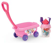 Fúriky do piesku - Vozík na ťahanie Disney Princezné Smoby s vedro setom do piesku (výška vedierka 18 cm) ružový od 18 mes_1