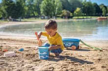 Kolečka do písku - Vozík na tahání z cukrové třtiny Bio Sugar Cane Beach Cart Smoby s kyblíkem z kolekce Smoby Green 100% recyklovatelné od 18 měs_3